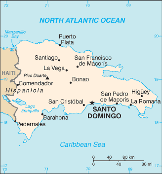 Map of The Dominican