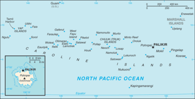 Map of Federated States of Micronesia