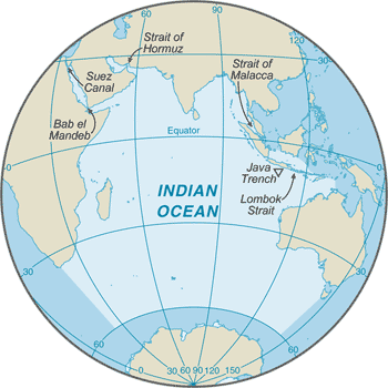 Map of Indian Ocean